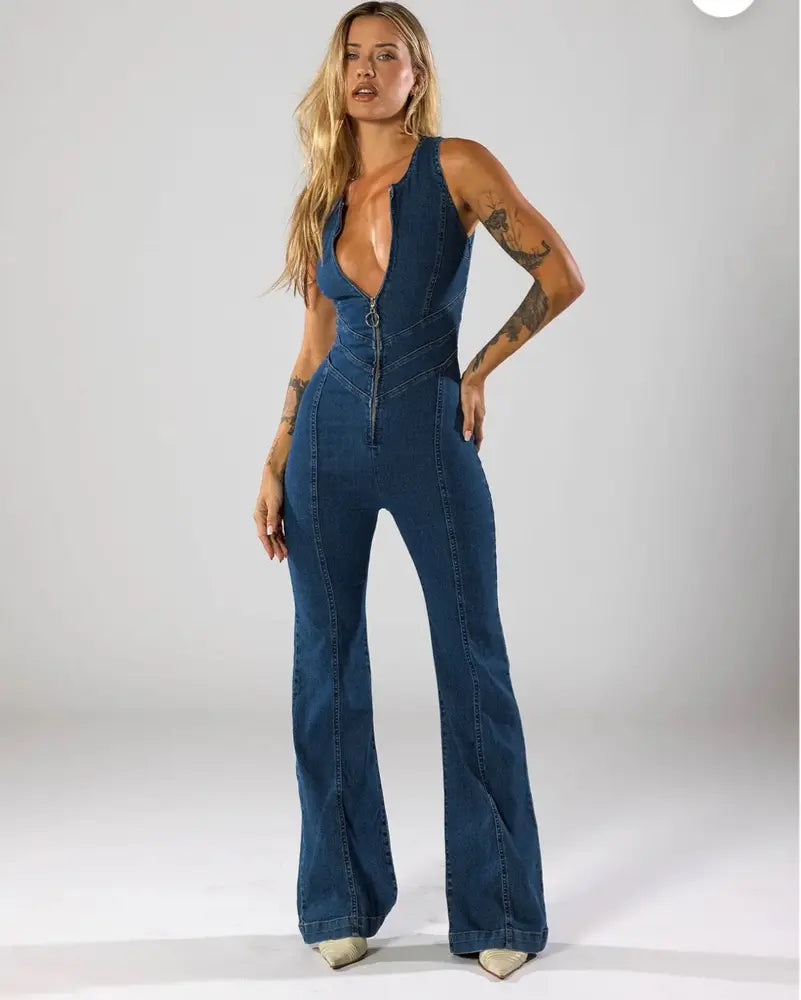 Nuvelia Denim Jumpsuit